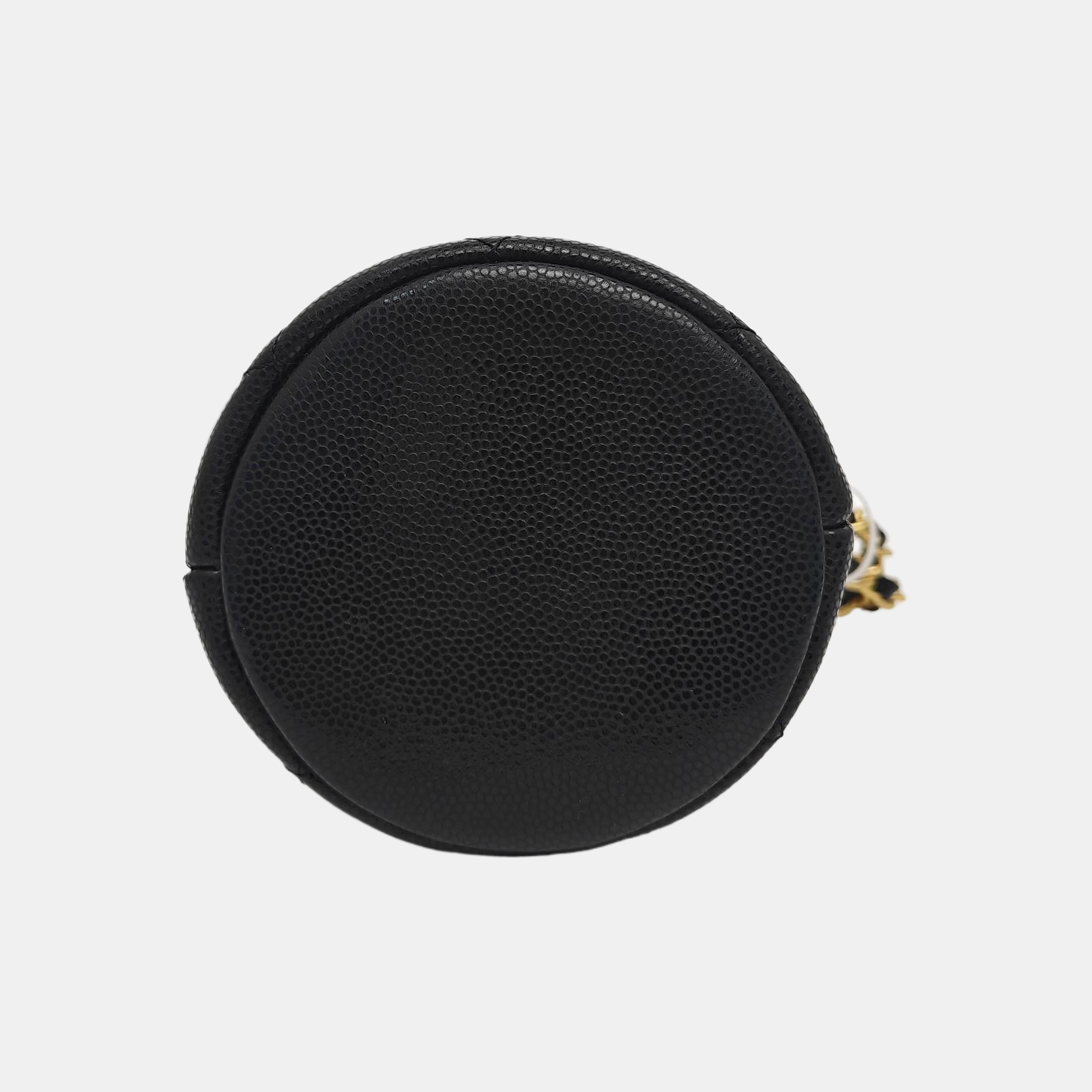 Quilted Lambskin Bucket Bag Black