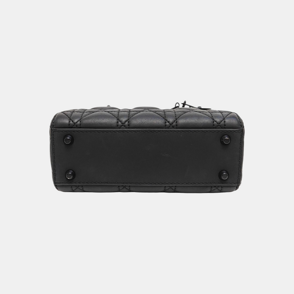 Lady Dior Mini Cannage Calfskin Black