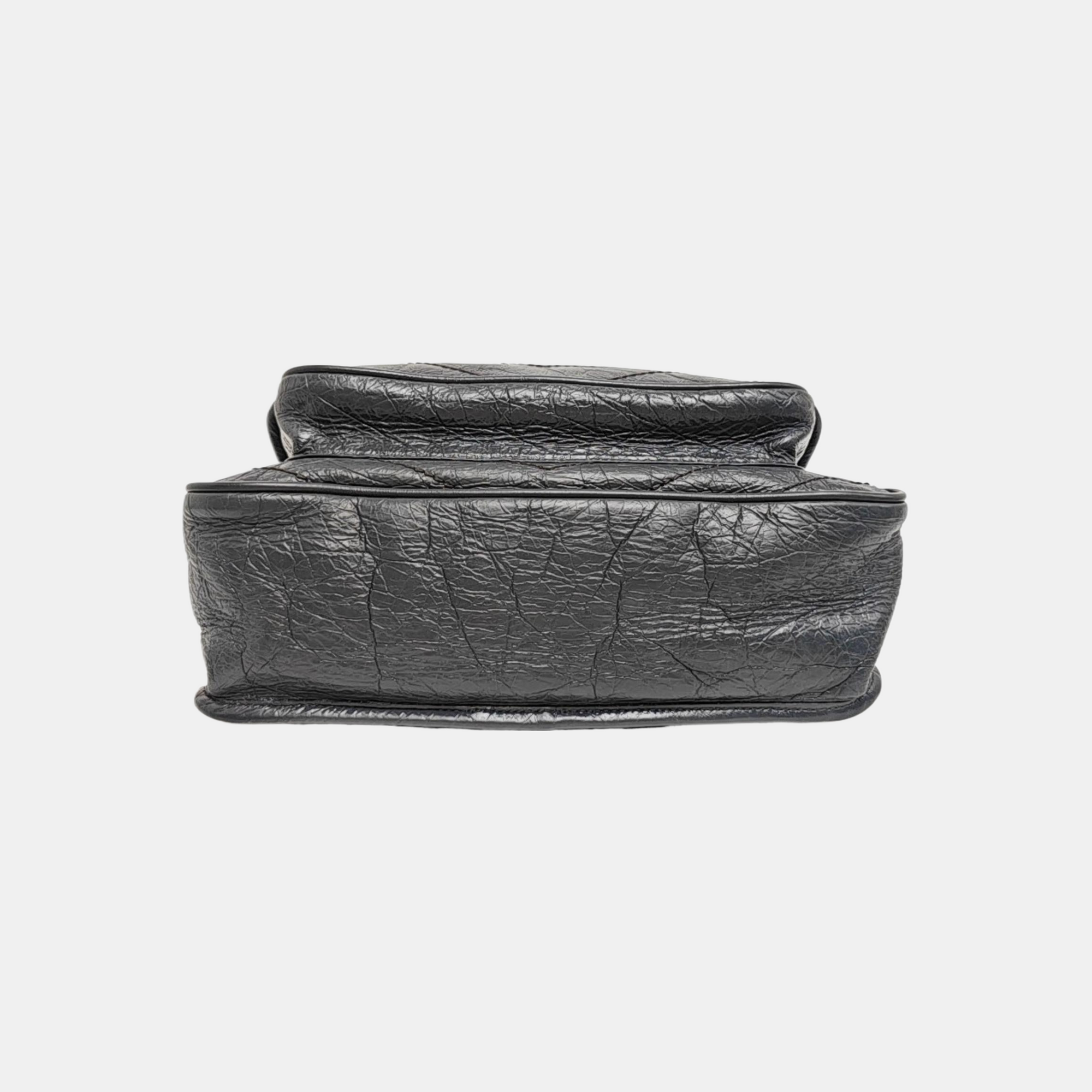 NIKI Medium Chevron Calfskin Gray