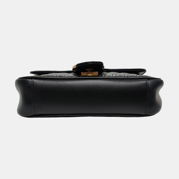 GG Marmont Small Quilted Calfskin Black