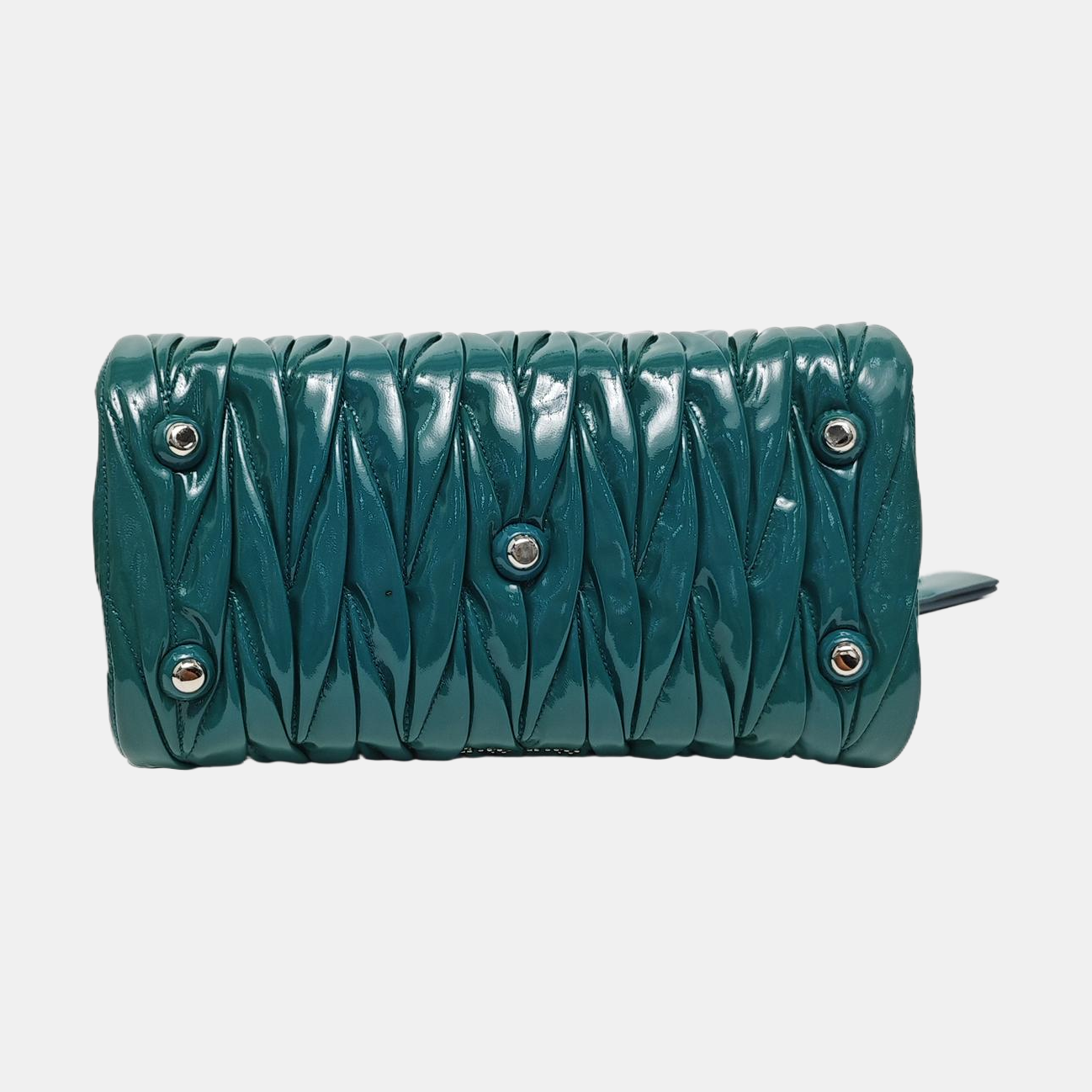 Quilted Patent Leather Shoulder Bag Green