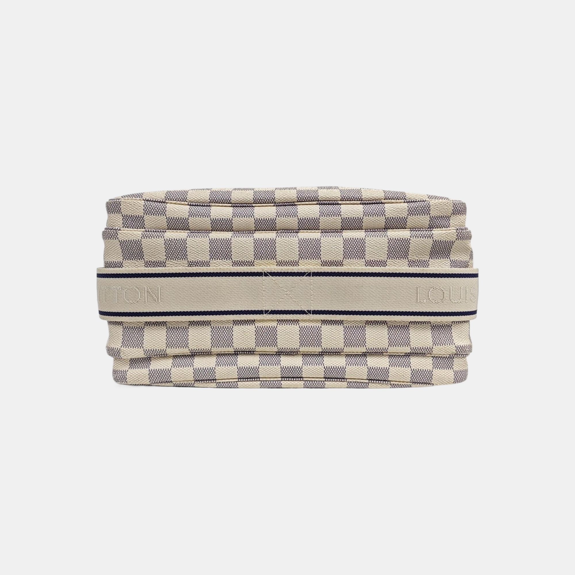 NAVIGLIO Damier Azur Coated Canvas White