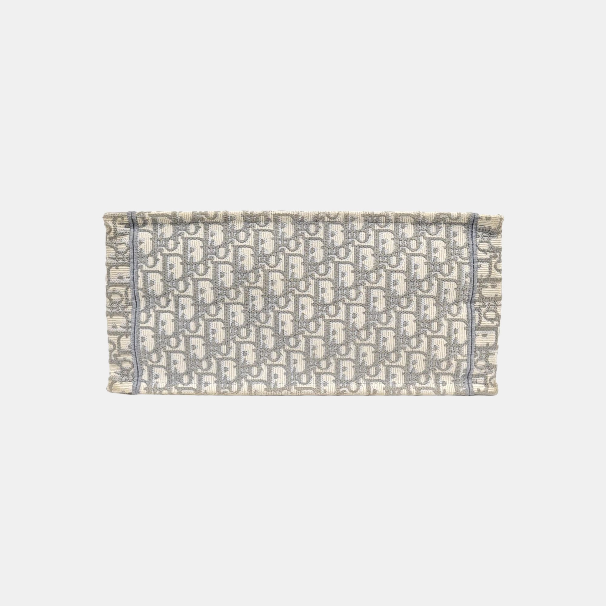 Book Tote Medium Oblique Canvas White