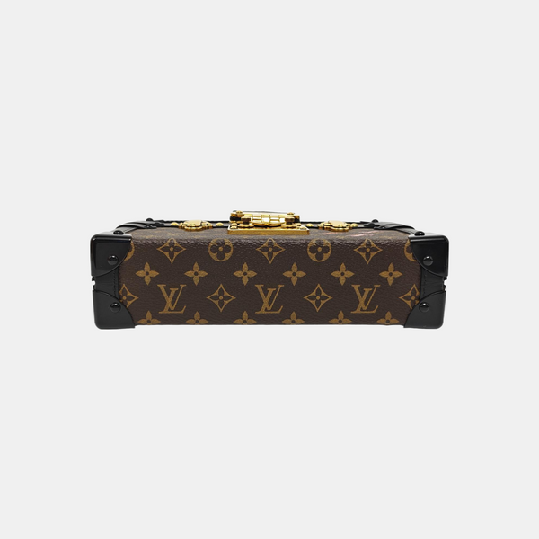 PETITE MALLE Monogram Coated Canvas Brown