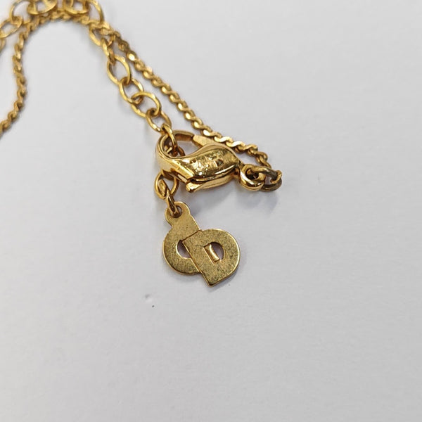 Dior Oblique Metal Gold Necklace