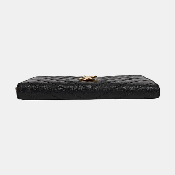 MONOGRAM Chevron Calfskin Black