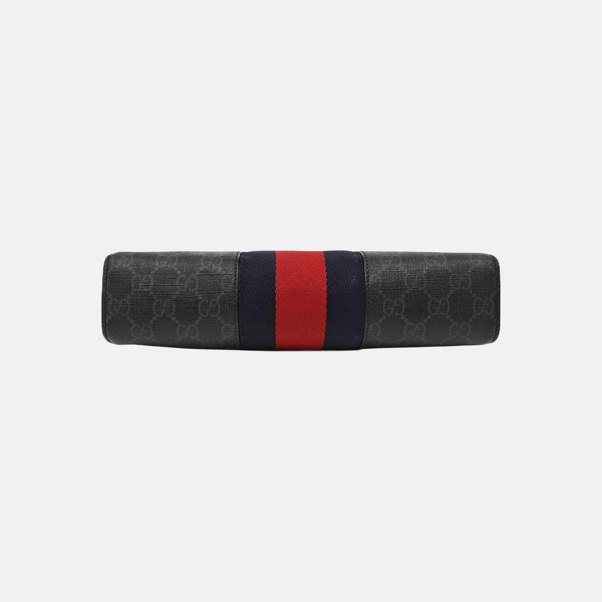 GG Supreme Monogram Coated Canvas Gray