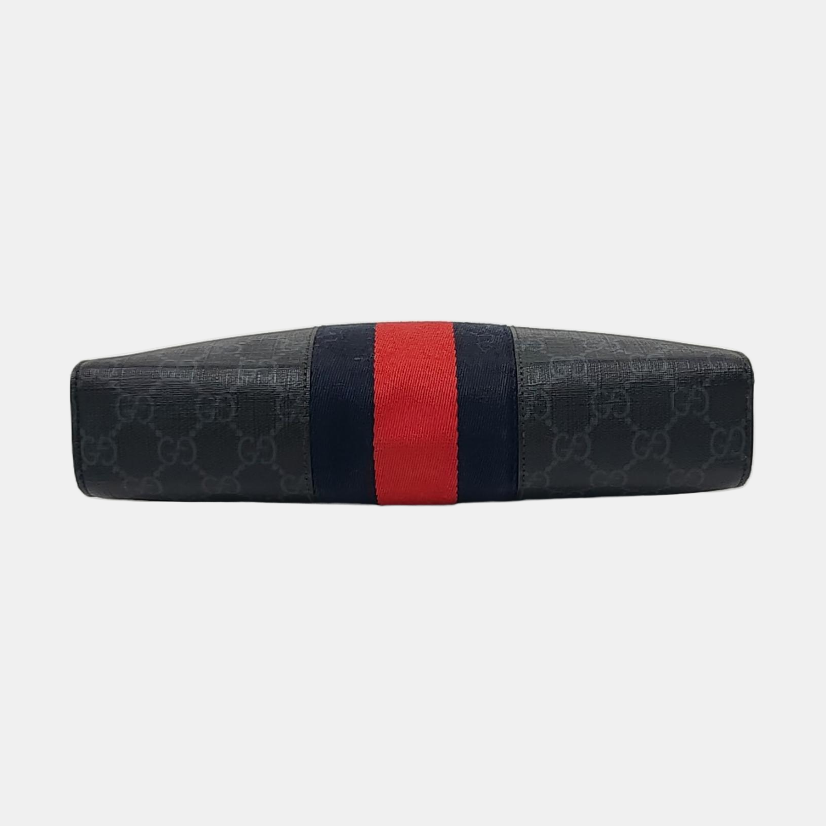 GG Supreme Monogram Coated Canvas Gray