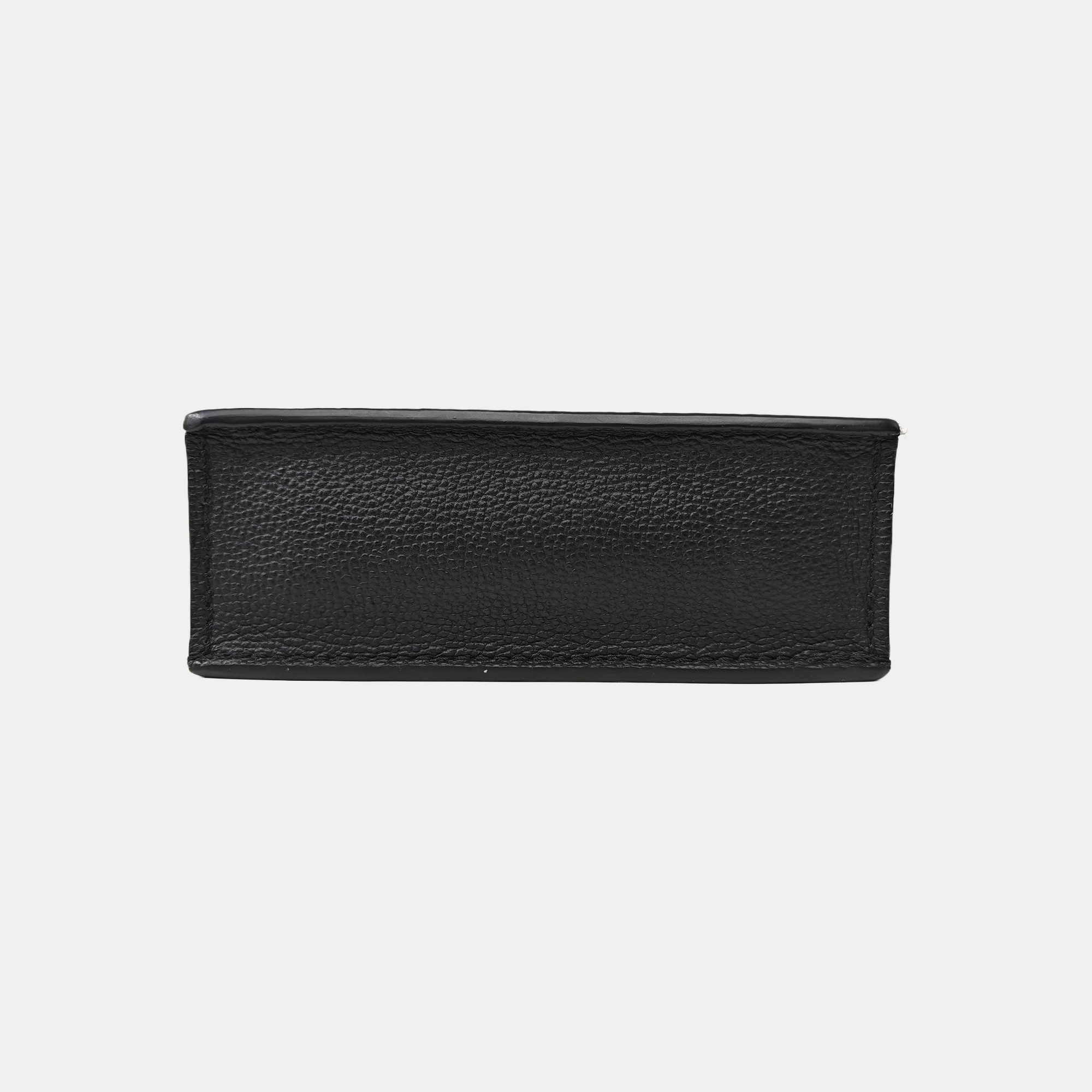 SAC PLAT Mini Calfskin Black