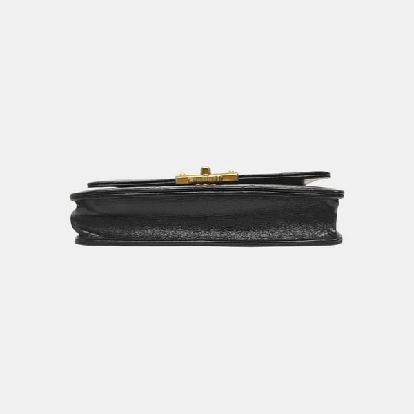 Quilted Calfskin Shoulder Bag Black