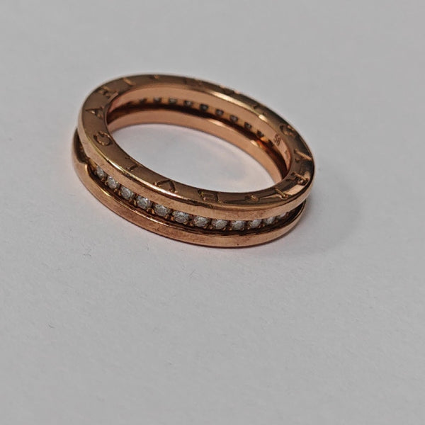 B.ZERO1 18k Rose Gold Ring EU 56