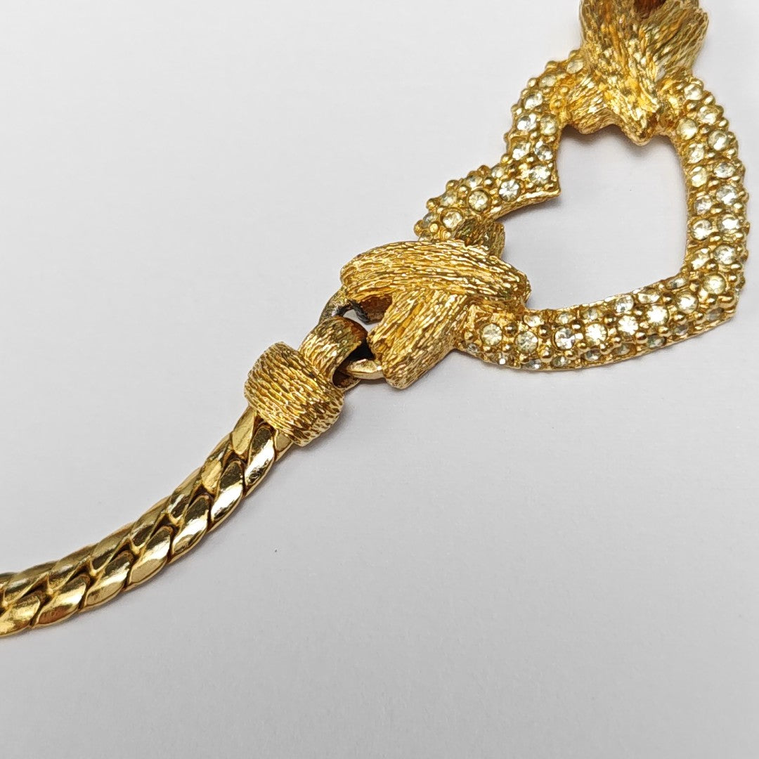 Twist Round Metal Gold Necklace