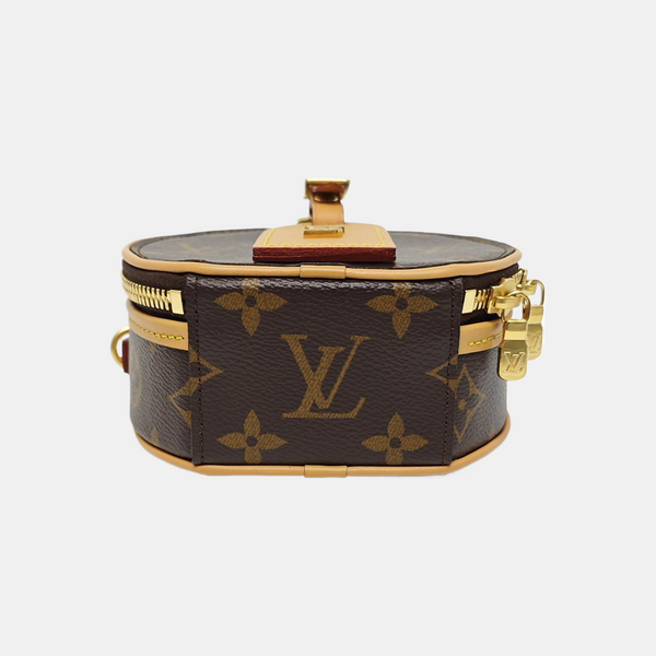 BOITE CHAPEAU Mini Monogram Coated Canvas Brown