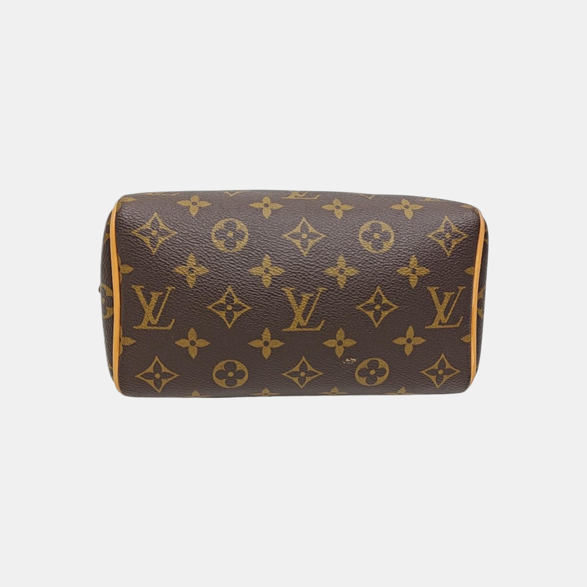 SPEEDY 20 Monogram Coated Canvas Brown