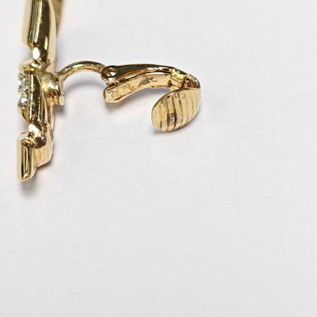 Metal Gold Clip On Earrings