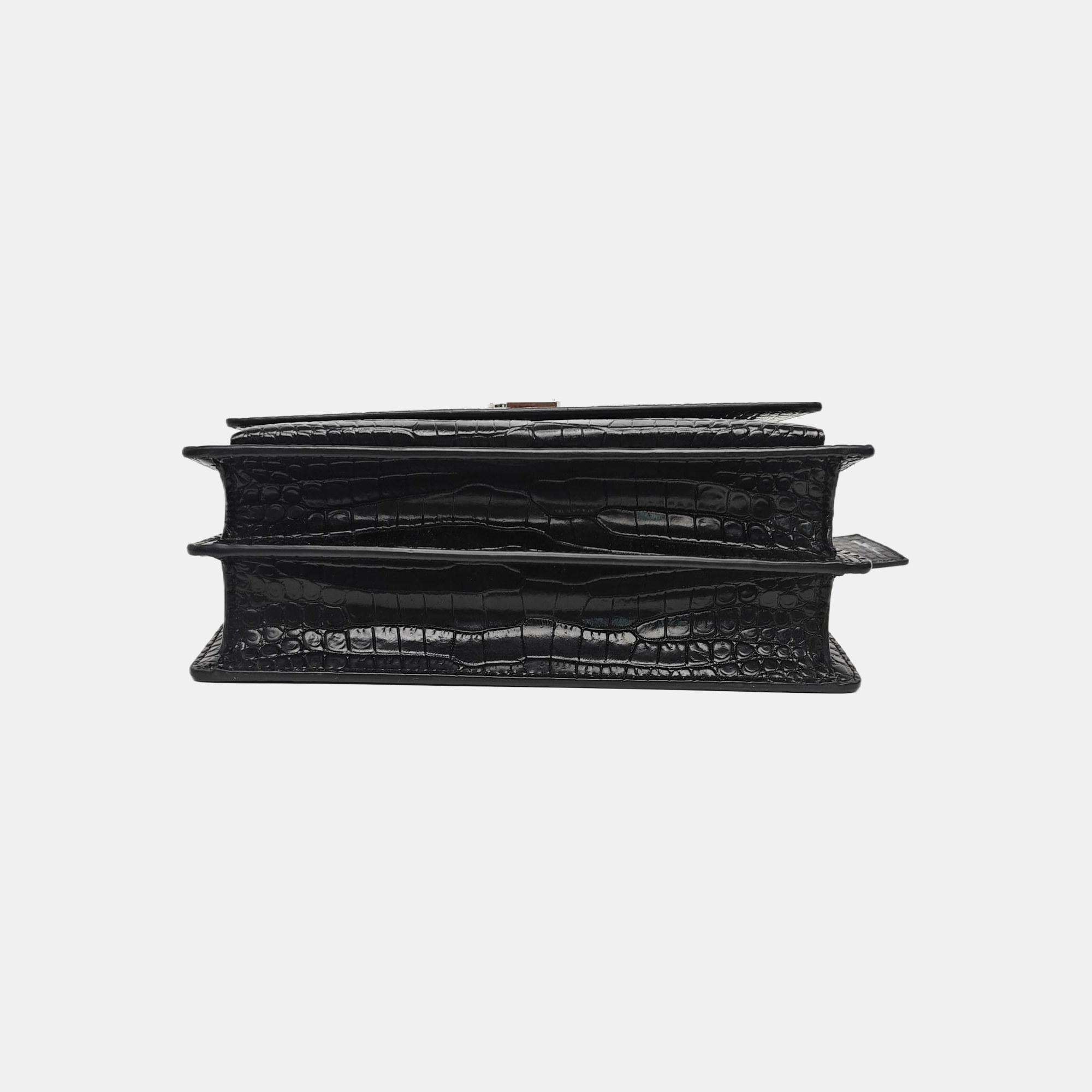 SUNSET Medium Calfskin Black