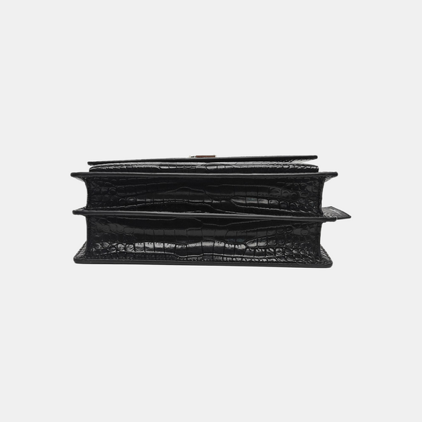 SUNSET Medium Calfskin Black