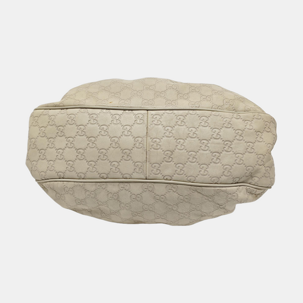 Sukey Monogram Calfskin Beige