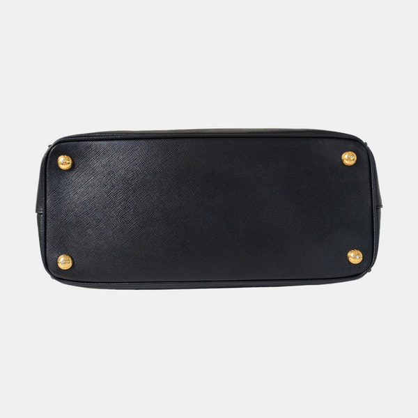 Galleria Large Saffiano Calfskin Black