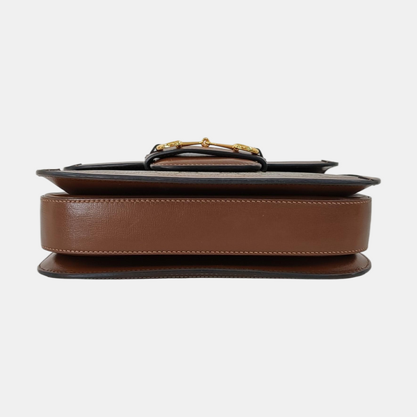 Horsebit 1955 Medium Monogram Coated Canvas Beige
