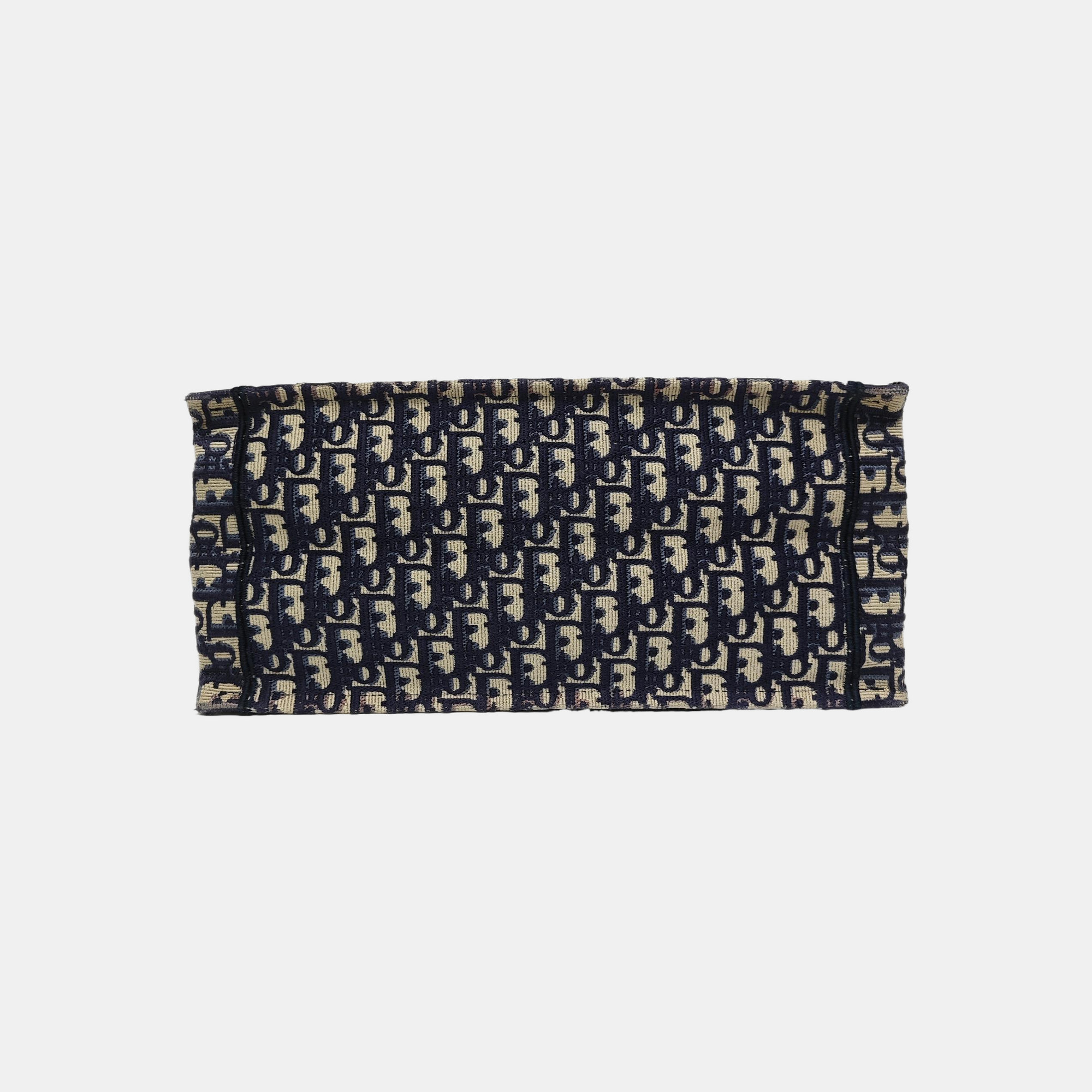 Book Tote Medium Oblique Canvas Blue