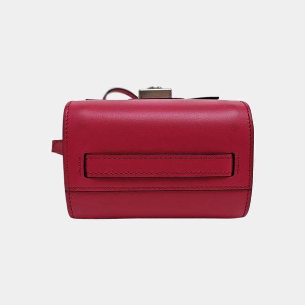 Leather Shoulder Bag Red