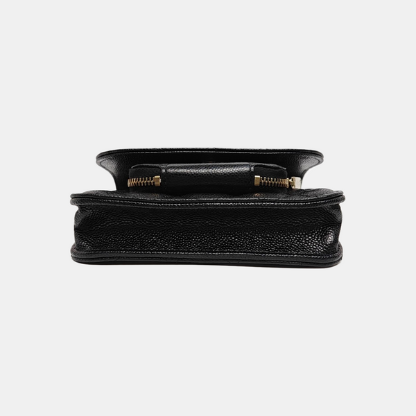 BUSINESS AFFINITY Quilted Grained Calfskin Black