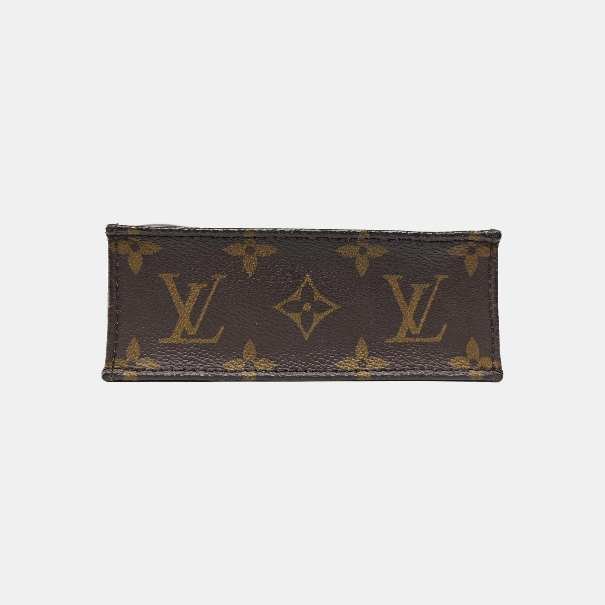 SAC PLAT Mini Monogram Coated Canvas Brown