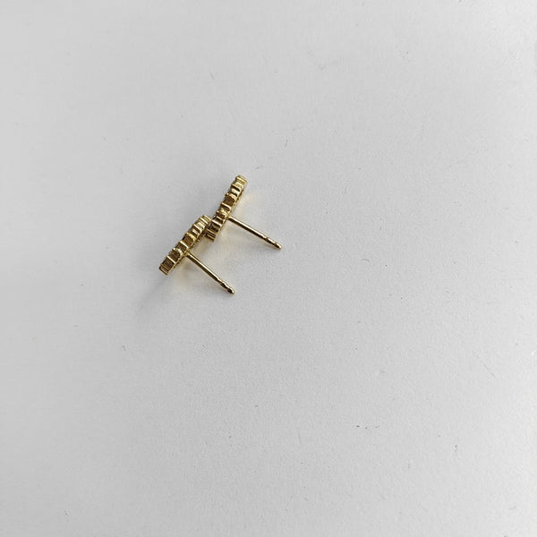 Clair D Lune Metal Gold Stud Earrings