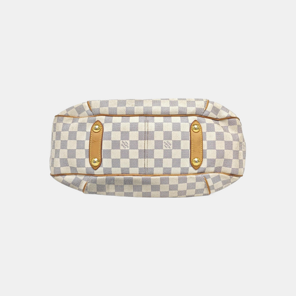GALLIERA PM Damier Azur Coated Canvas White