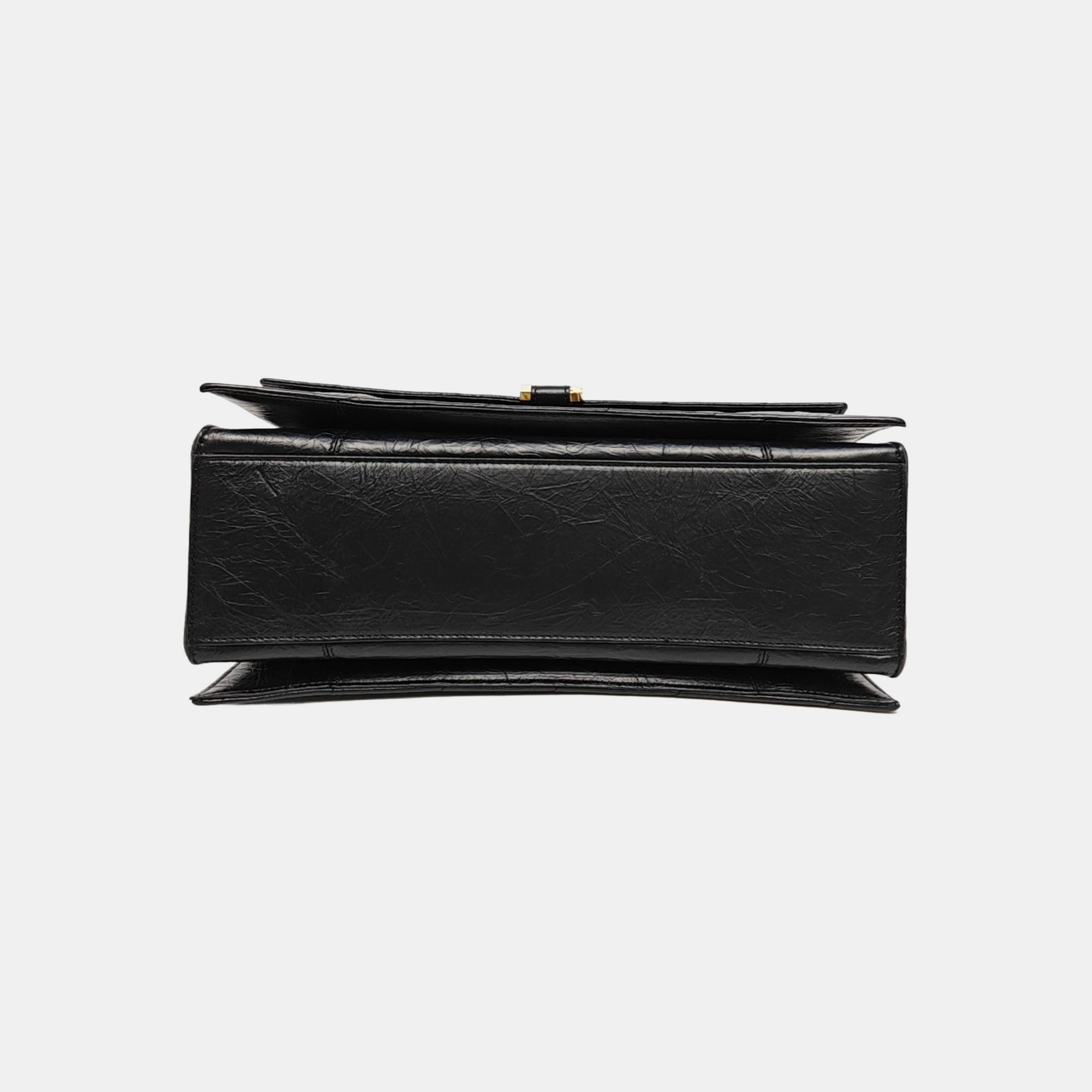 Crush Medium Quilted Calfskin Black