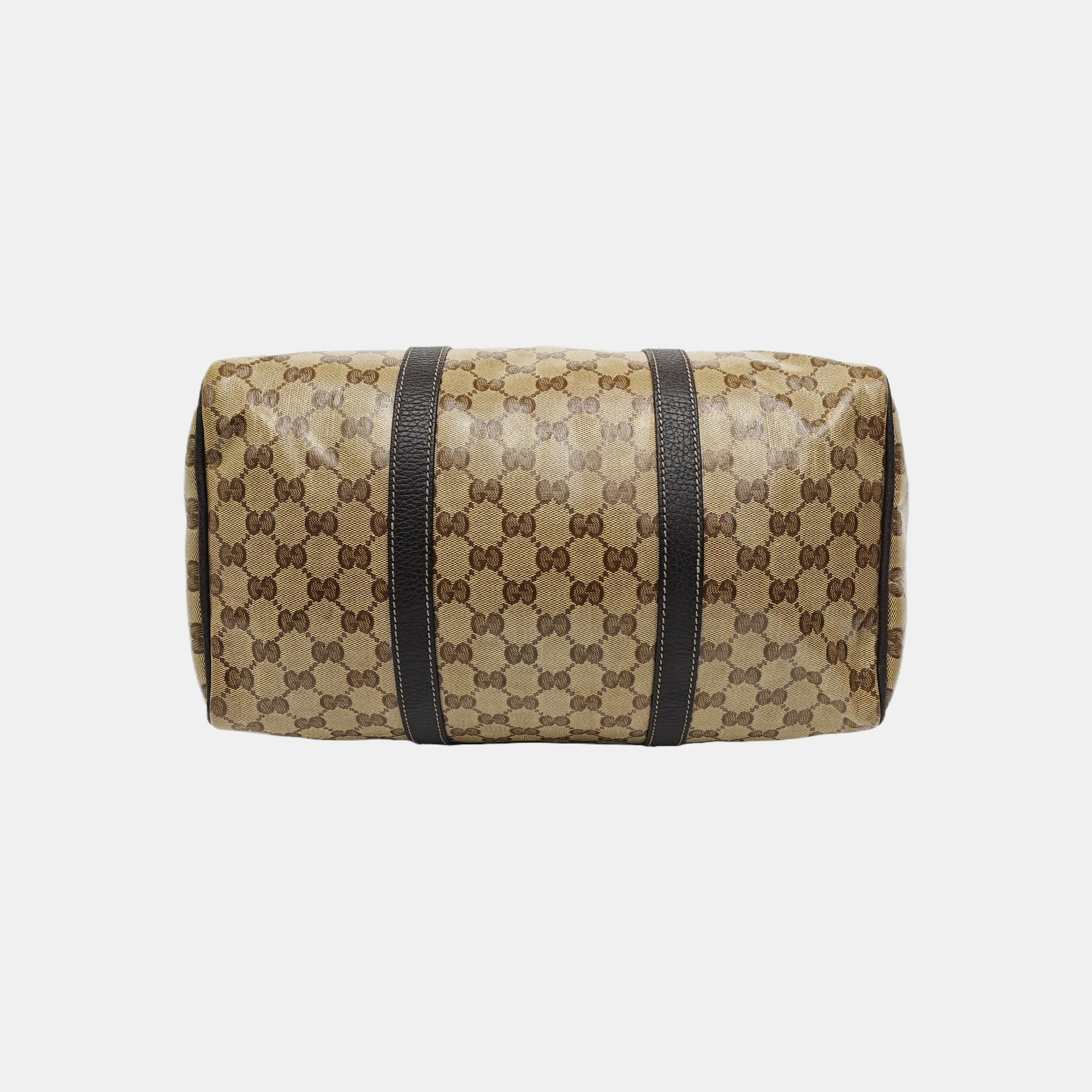 Joy Medium Monogram Coated Canvas Brown