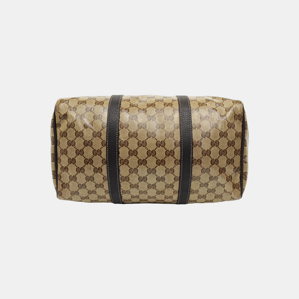 Joy Medium Monogram Coated Canvas Brown