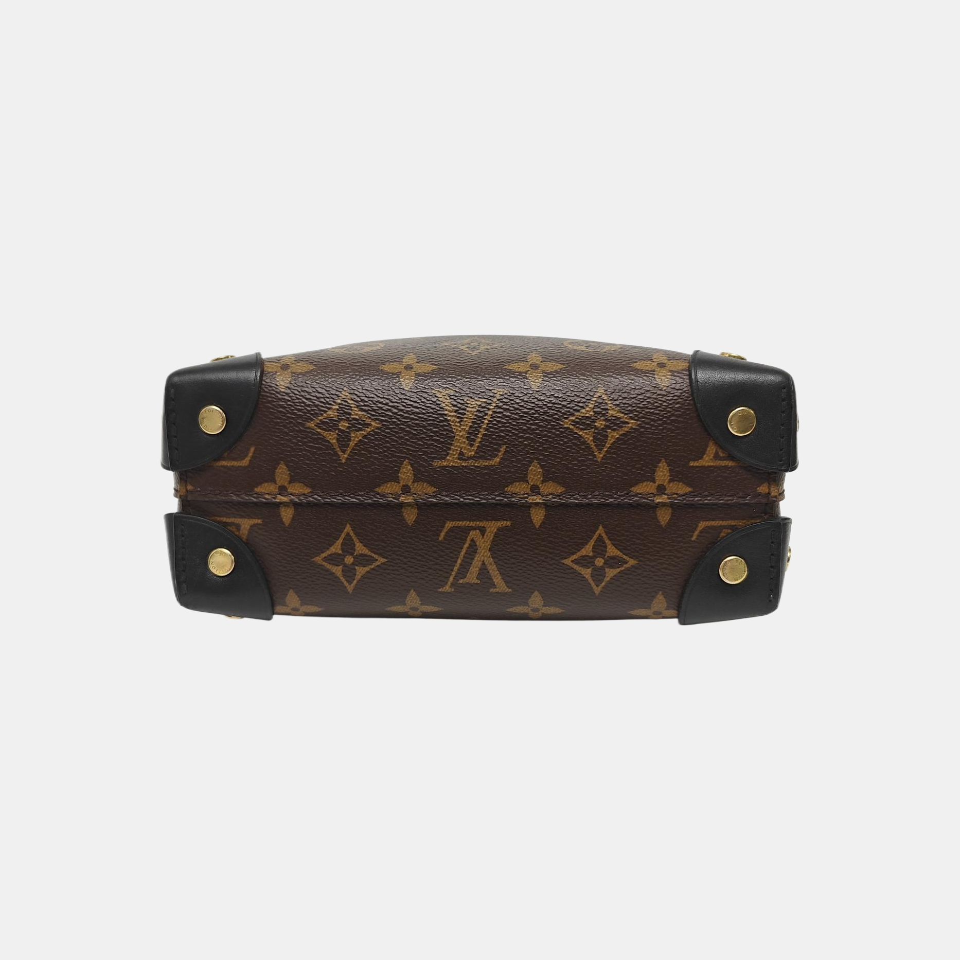 PETITE MALLE Monogram Coated Canvas Brown