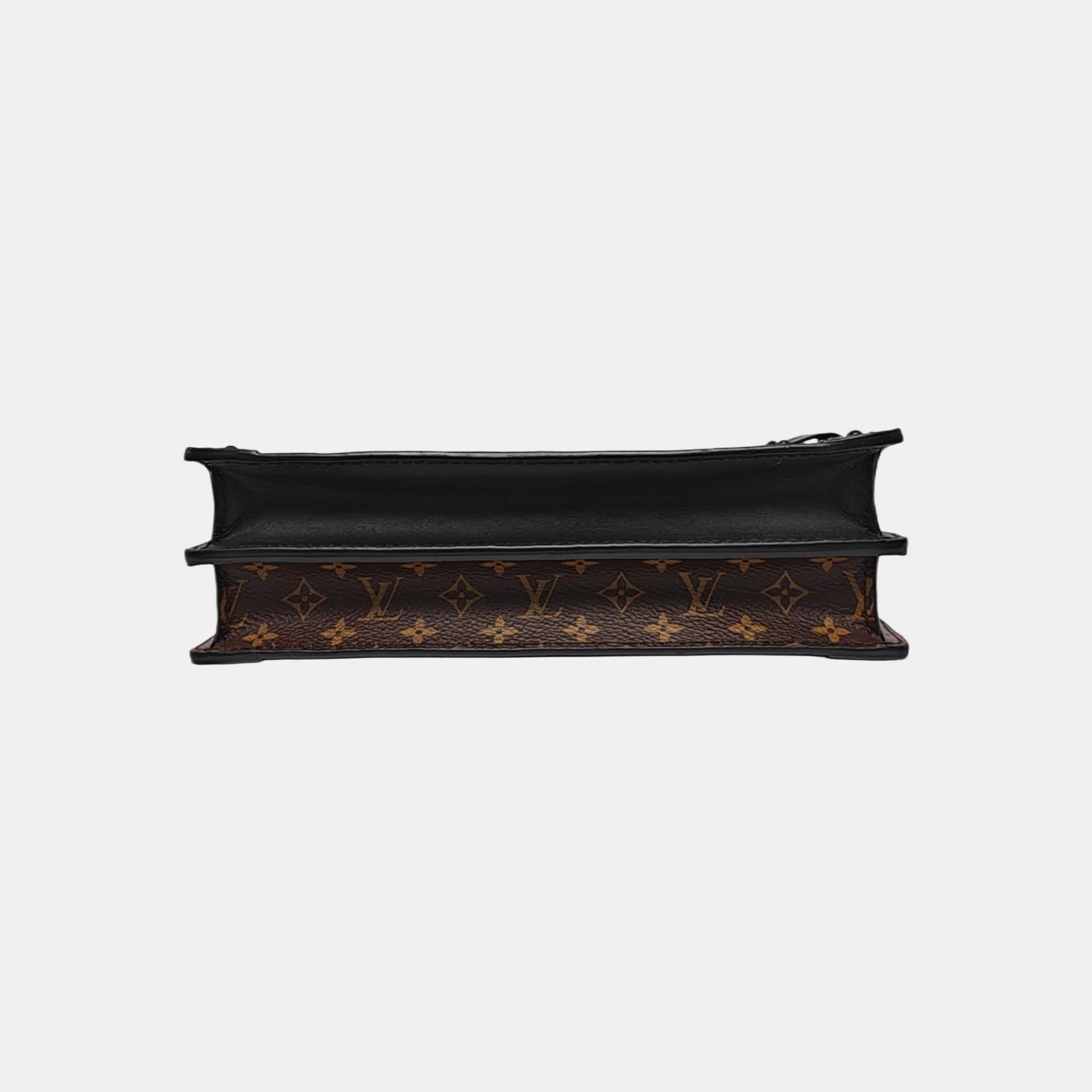 TRUNK Monogram Coated Canvas Brown