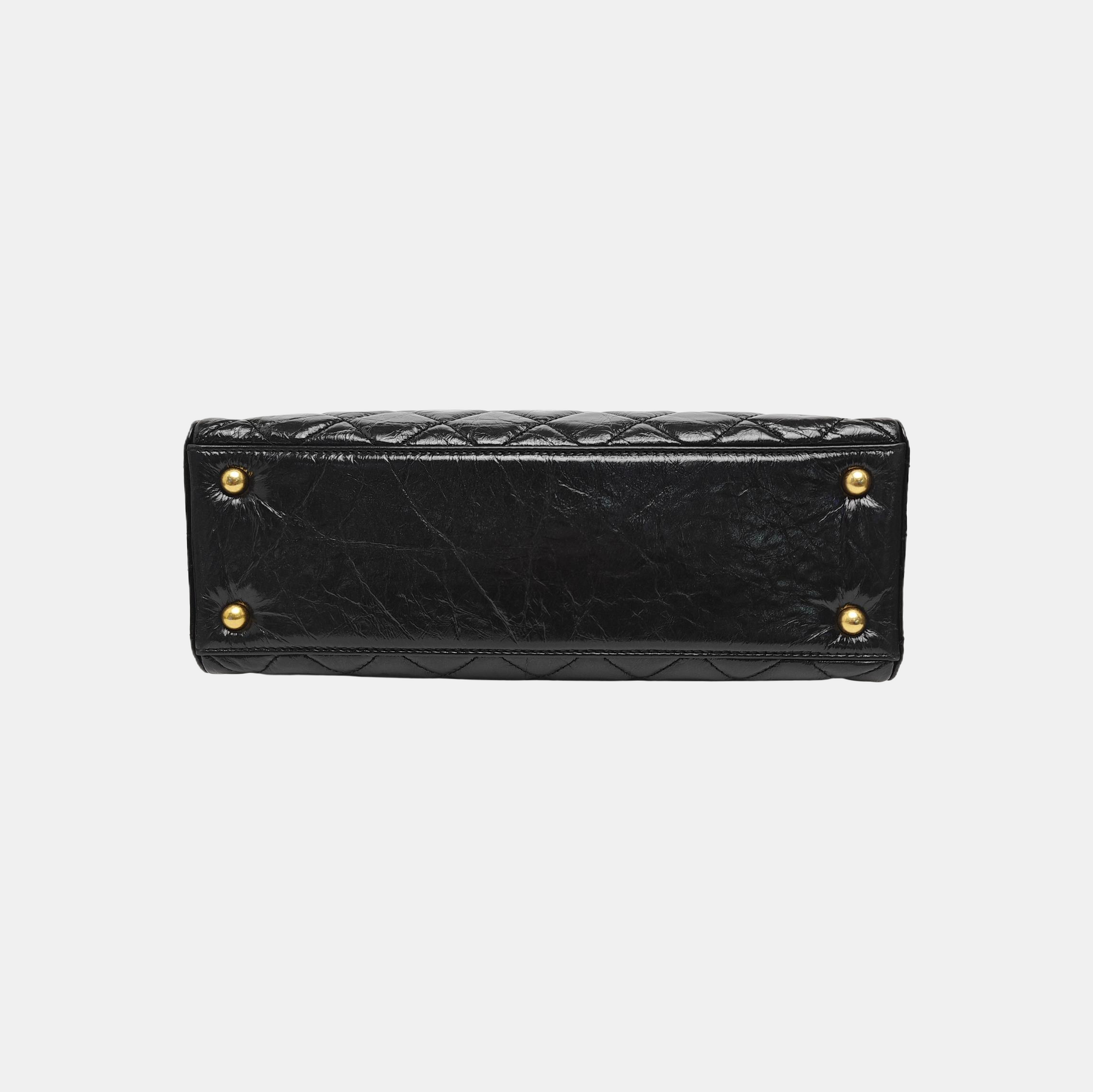 Quilted Calfskin Shoulder Bag Black