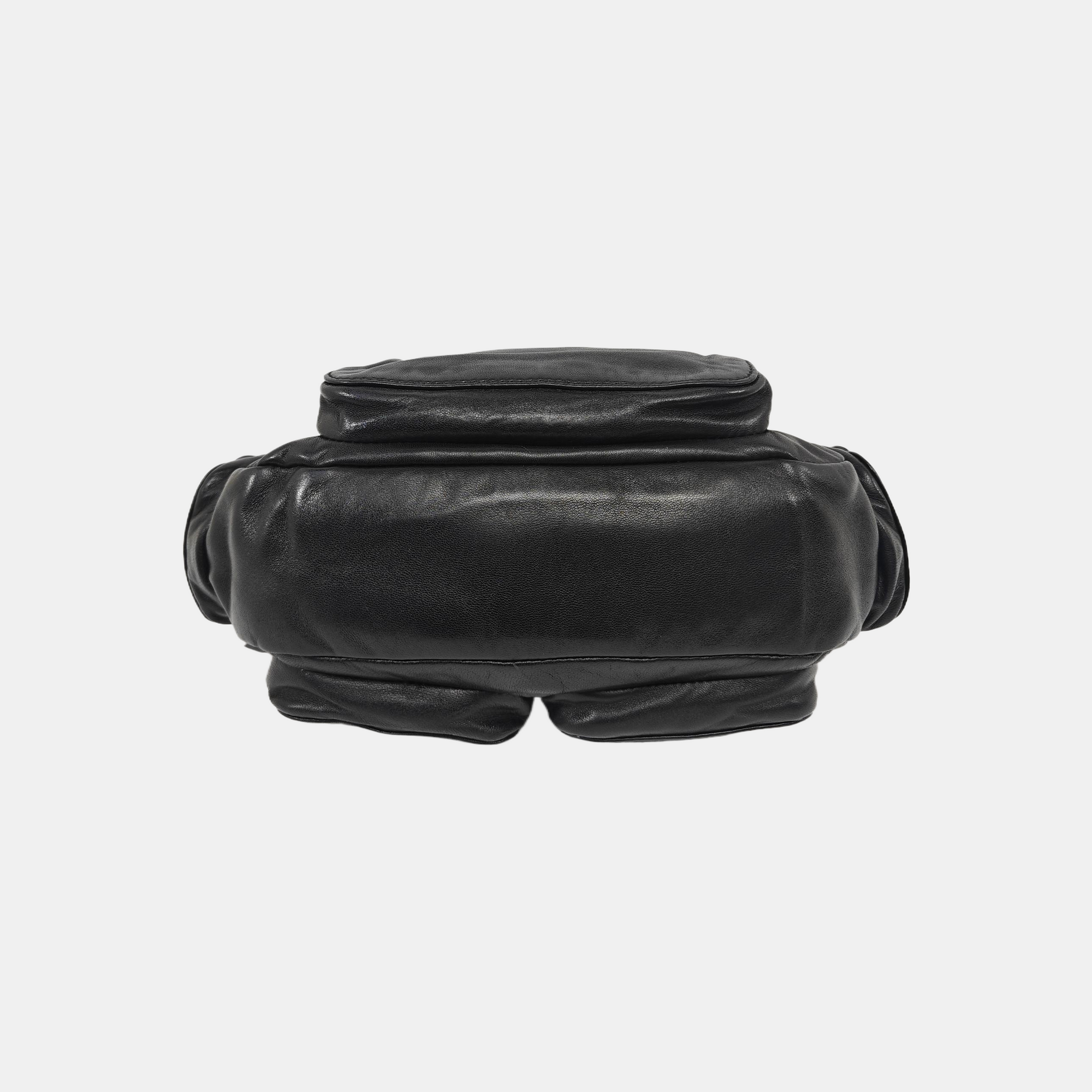 Lambskin Top Handle Bag Black