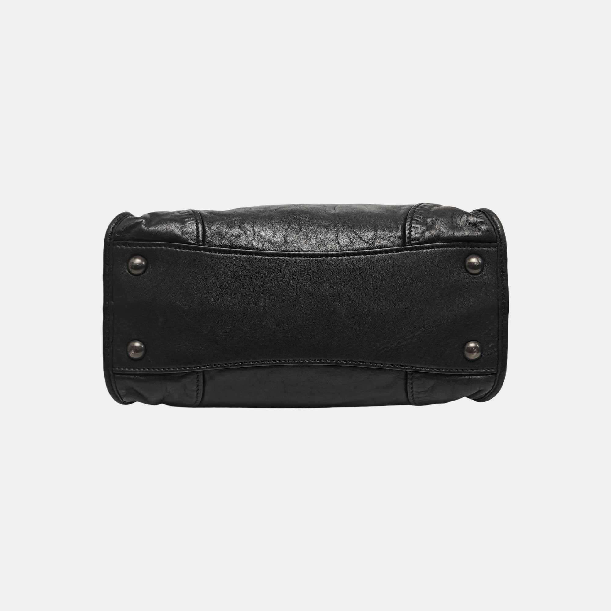 Calfskin Shoulder Bag Black