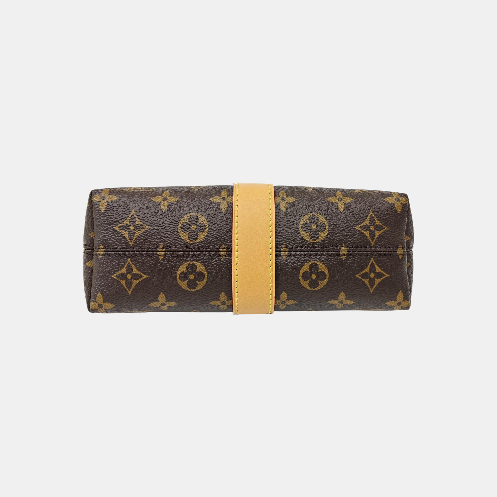 Pochette Mia Monogram Coated Canvas Brown