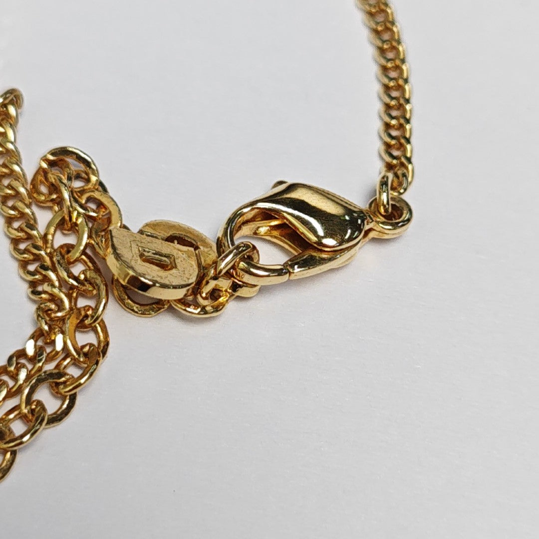 Dior Oblique Metal Gold Necklace