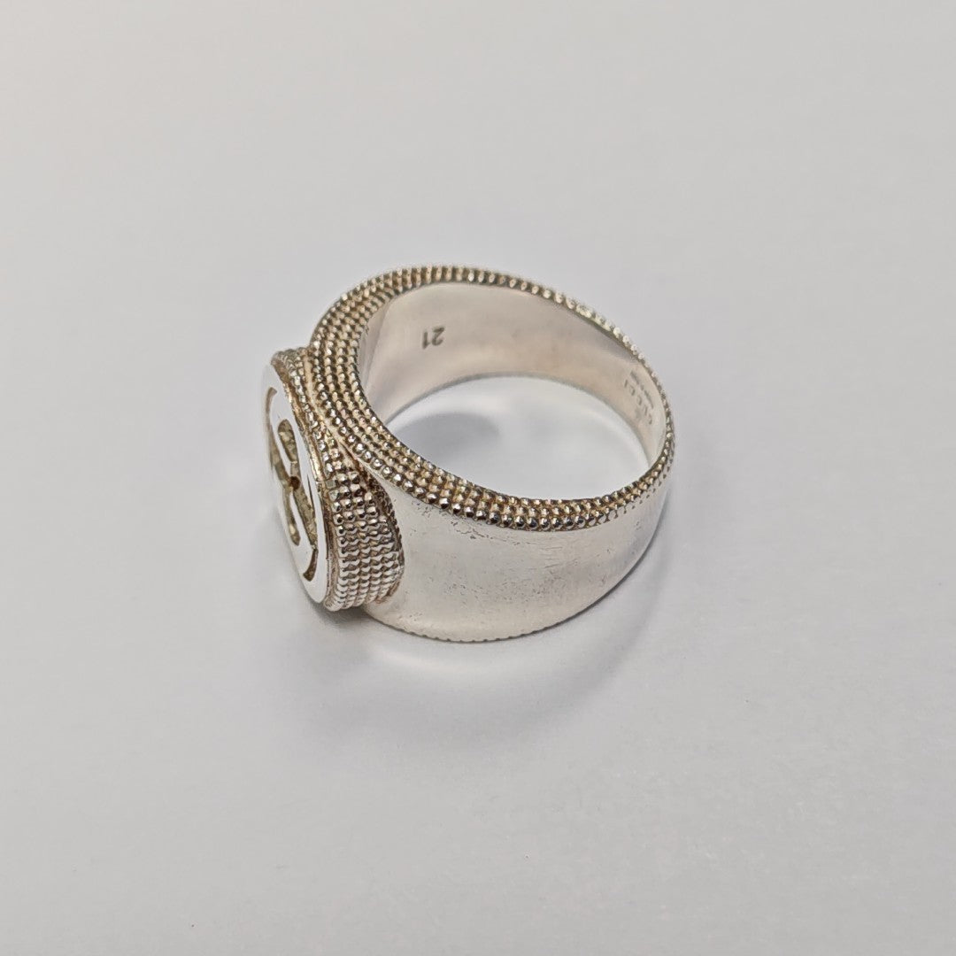 Interlocking G 925 Sterling Silver Ring HK 21