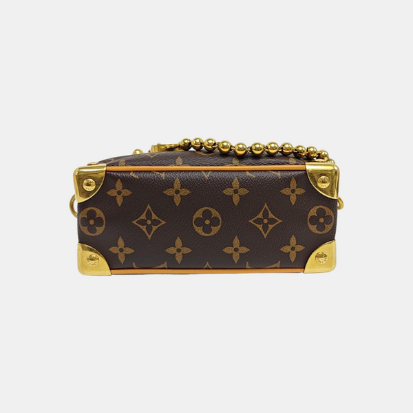 SOFT TRUNK Mini Monogram Coated Canvas Brown
