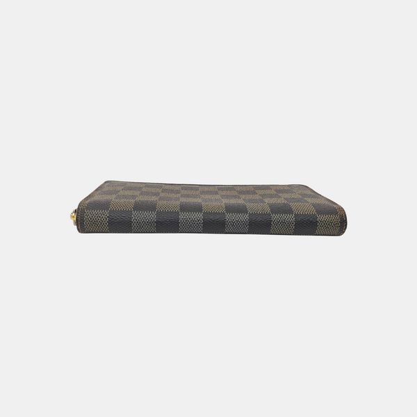 ZIPPY Damier Ebene Coated Canvas Brown Wallet