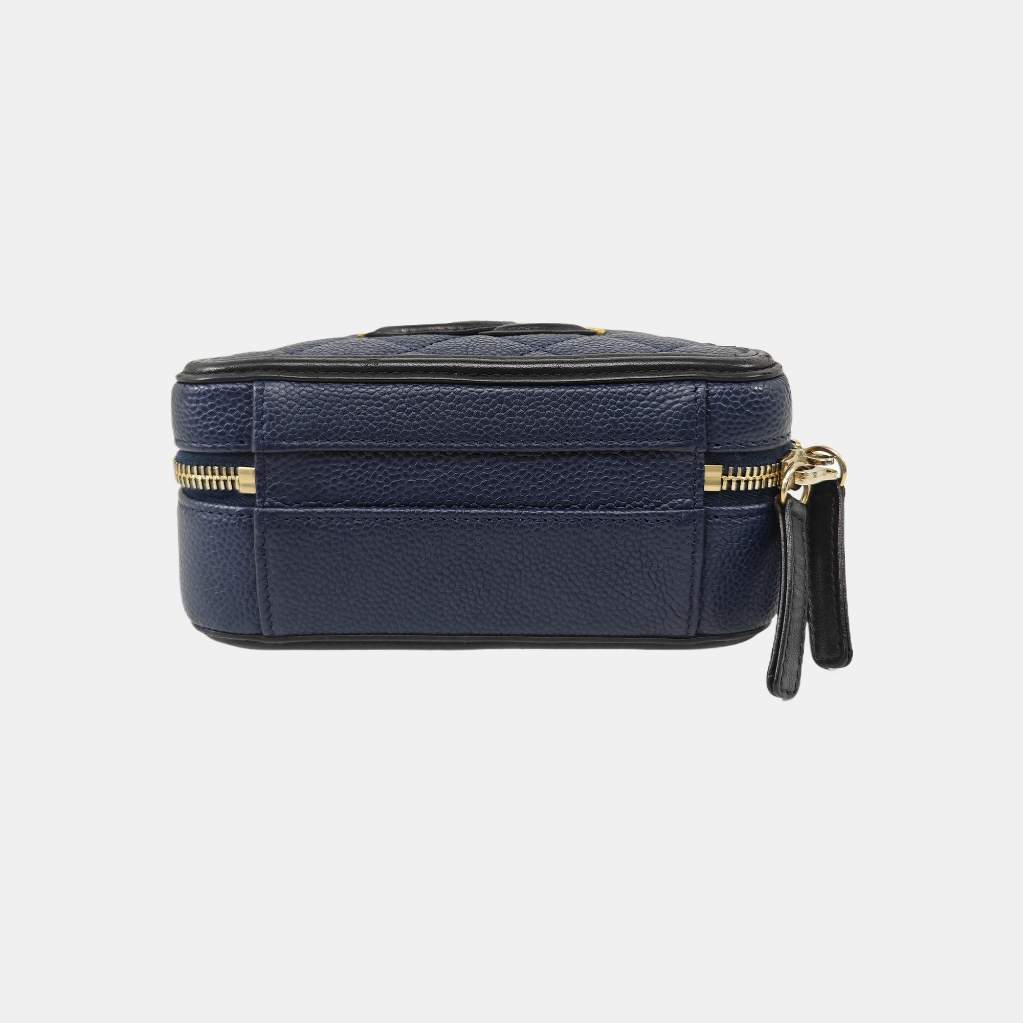 FILIGREE Small Quilted Grained Calfskin Blue
