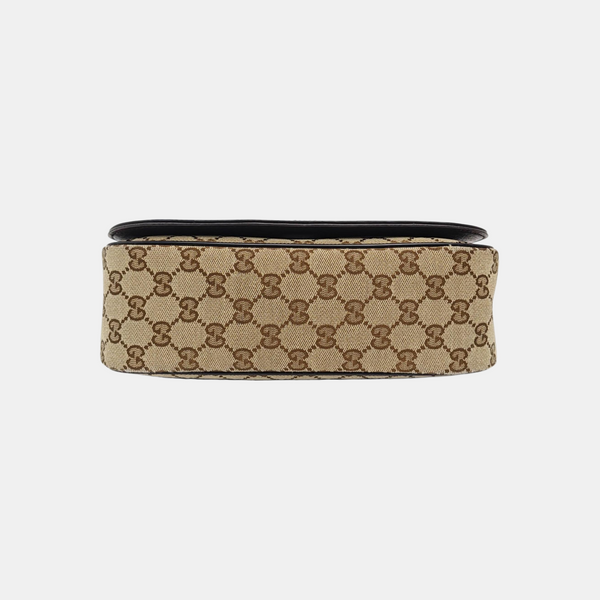 Monogram Canvas Shoulder Bag Brown