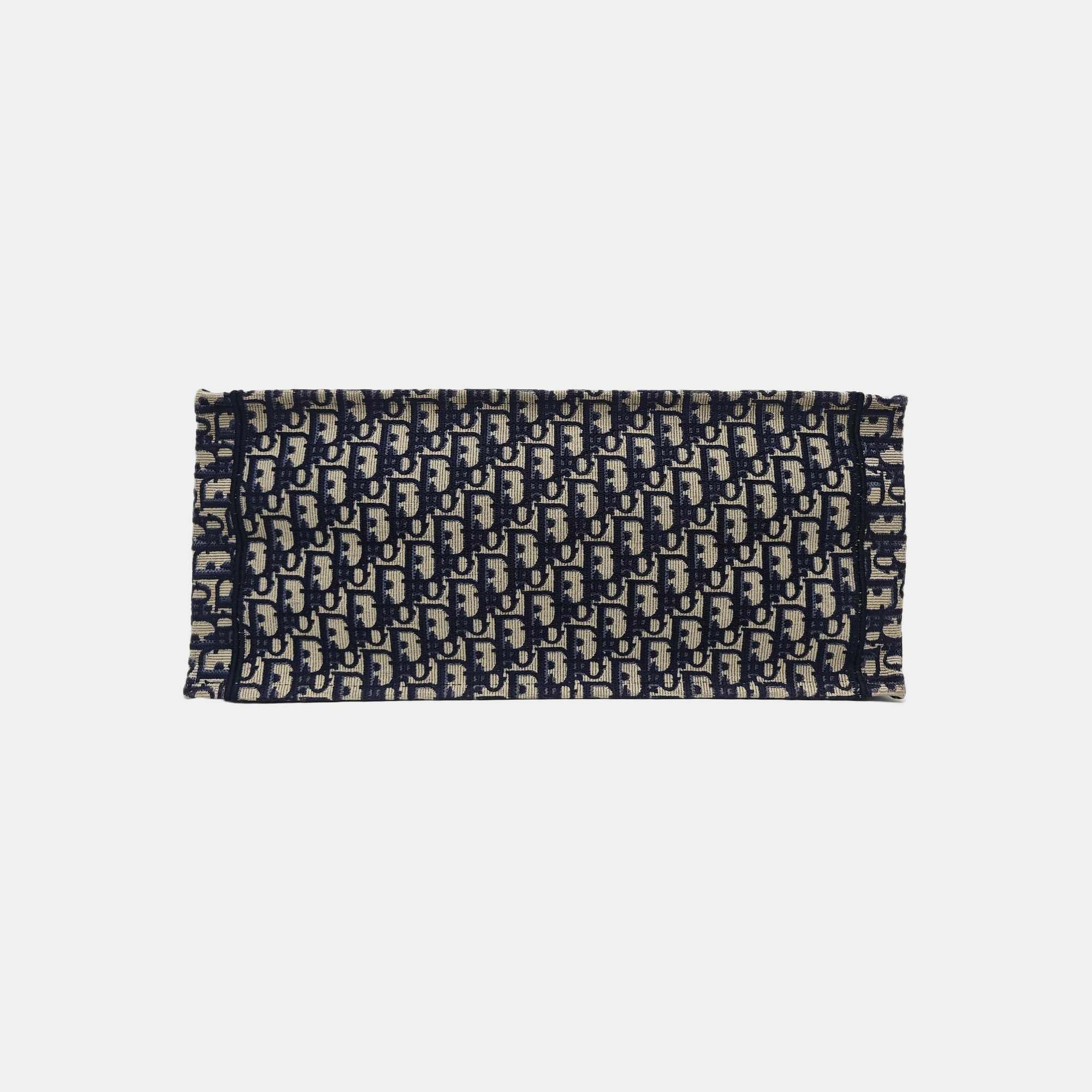 Book Tote Large Oblique Canvas Blue