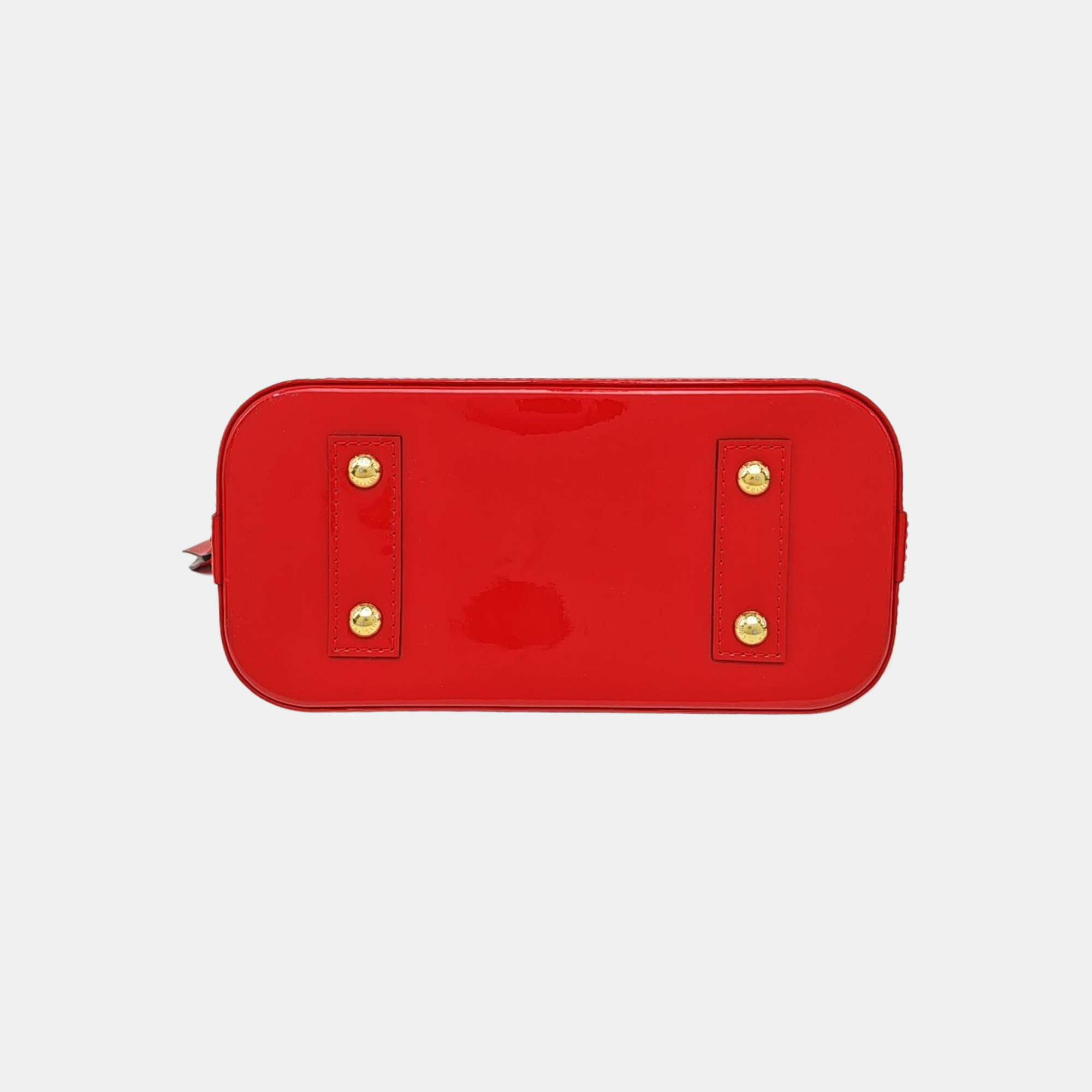 ALMA BB Monogram Patent Leather Red