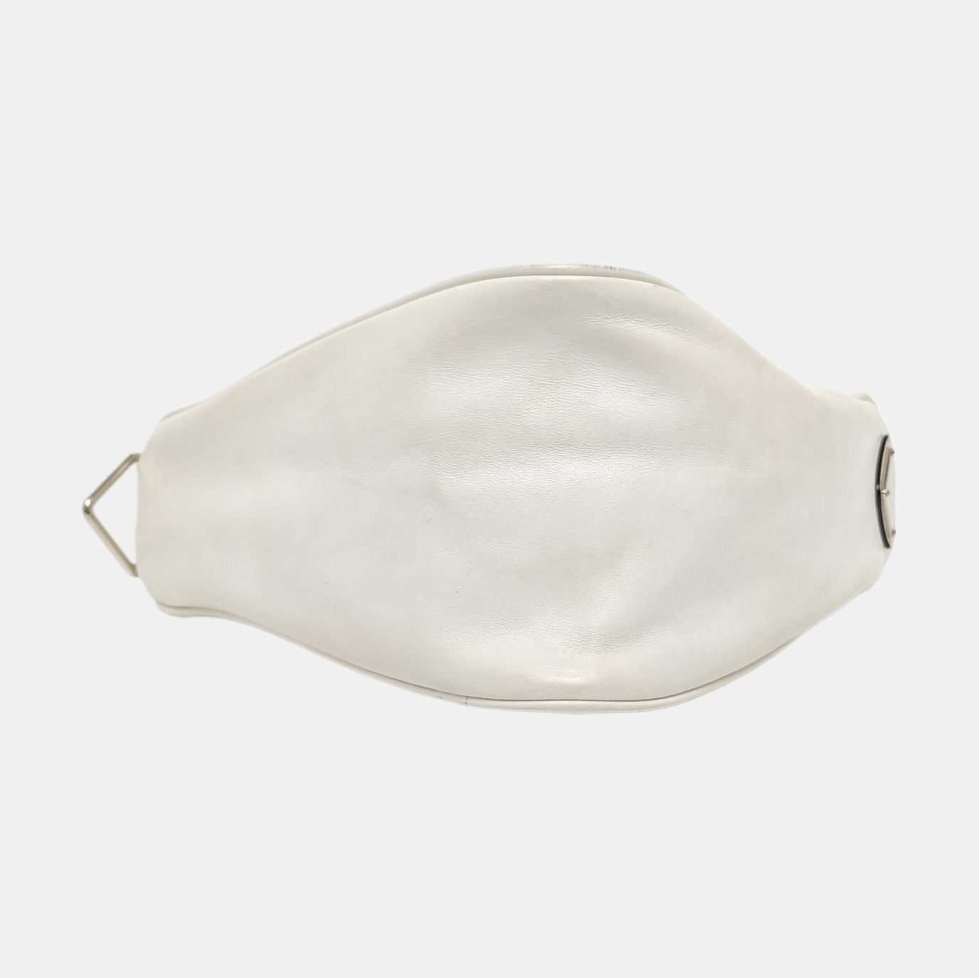 Authenticated pre-owned  Triangle Calfskin White - Crossbody Bag at Looply