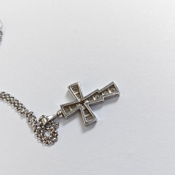 CROCE 18k White Gold Silver Necklace