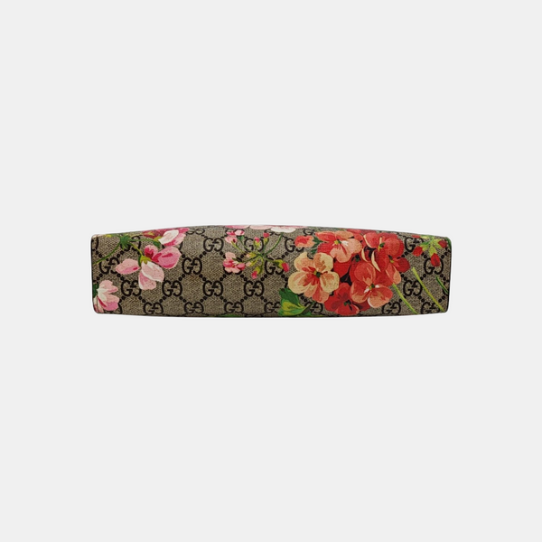 GG Blooms Large Monogram Coated Canvas Beige